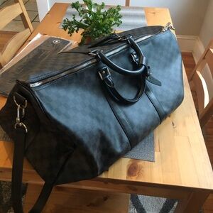 Louis Vuitton Keepall Banndoulière 55 in Damier Graphite Canvas